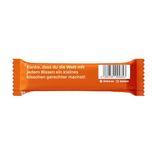 Share Bio Nussriegel Schoko & Meersalz – Veganer Snack für unterwegs – Mandeln und Haselnüsse ohne Palmöl