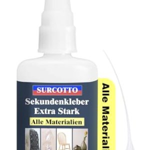 Sekundenkleber 50g - Extra starker Superkleber für Kunststoff, Holz, Metall, Glas und mehr - Ideal für Zuhause!