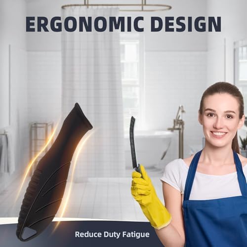 Hartborsten Ecken Reinigungsbürste Schwarz - Effektive Fugenbürste für Bad & Fliesen, 3 Stück zur gründlichen Reinigung