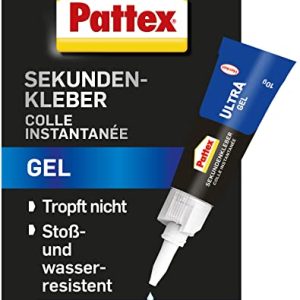 Pattex Sekundenkleber Ultra Gel – Extra starker, flexibler Superkleber für Gummi, Leder & Holz, 10g