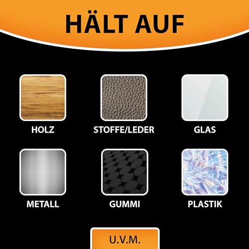 KRAFTPROTZ Sekundenkleber flüssig – 50g Superkleber für Holz, Glas, Metall – wasserfest & hitzebeständig, ideal für präz