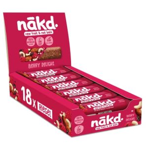 Nākd. Berry Delight | Kaltgepresste Riegel | 100% Natürliche Zutaten | Vegan & Glutenfrei für Snacks unterwegs
