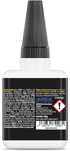 Arka 3D Druck Superkleber 2x 50g | Extra Stark & Wasserfest | Ideal für PLA, ABS, PETG & TPU