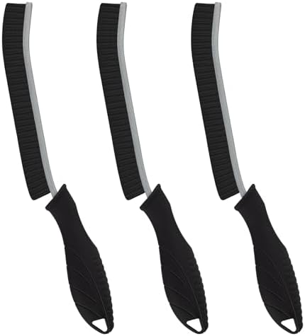 Hartborsten Ecken Reinigungsbürste Schwarz - Effektive Fugenbürste für Bad & Fliesen, 3 Stück zur gründlichen Reinigung