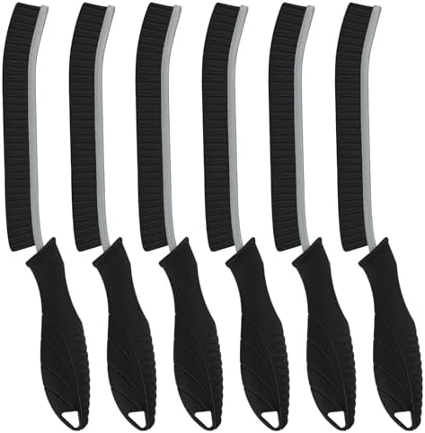 Hartborsten Ecken Reinigungsbürste Schwarz - Effektive Fugenbürste für Bad & Fliesen, 3 Stück zur gründlichen Reinigung