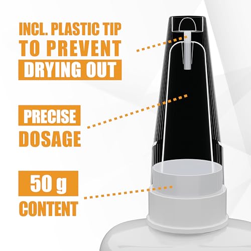 KRAFTPROTZ Sekundenkleber flüssig – 50g Superkleber für Holz, Glas, Metall – wasserfest & hitzebeständig, ideal für präz