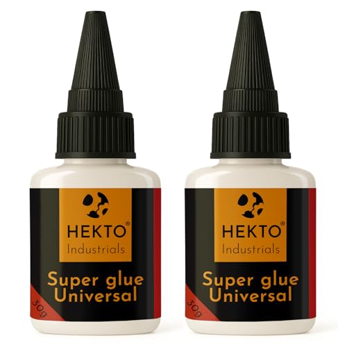 Hekto Industrial 2x 30g Sekundenkleber | extrem stark & hitzebeständig für Werkstatt & Technik