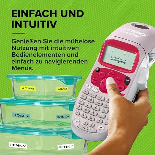 DYMO LetraTag LT-100H Etikettendrucker | Tragbares Handgerät mit ABC-Tastatur | Perfekt für Büro & Zuhause