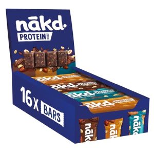 Nākd. Protein Riegel Variety Pack | 7g Pflanzliches Protein | 100% Natürliche Zutaten | Vegan Snack für Unterwegs | 16 x