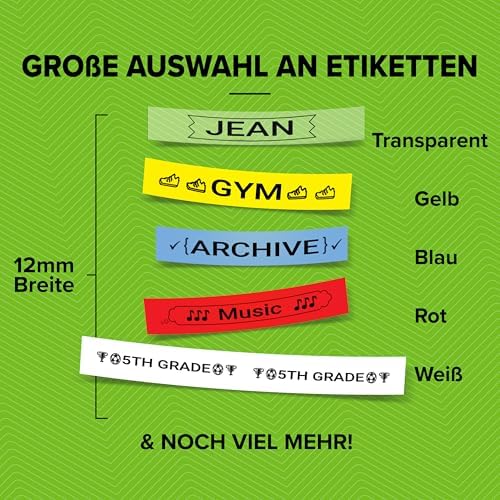 DYMO LetraTag LT-100H Etikettendrucker | Tragbares Handgerät mit ABC-Tastatur | Perfekt für Büro & Zuhause