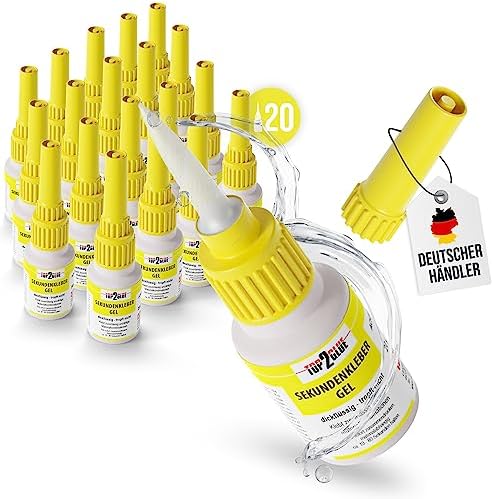 Sekundenkleber GEL - Extra starker, wasserfester & hitzebeständiger Superkleber für plastik, keramik, holz im Haushalt