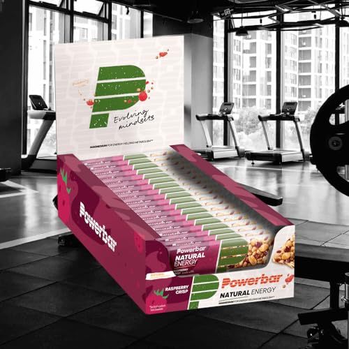 Powerbar - Natürlicher Energieriegel - Erdbeere Cranberry - 18x40g - Vegane Kohlenhydrate mit Magnesium - Palmölfrei für
