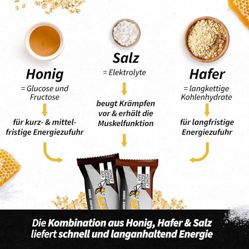 AEROBEE Energieriegel Probierpaket - 4 leckere Sorten ohne Zucker für Wandernahrung & als Mahlzeitenersatz