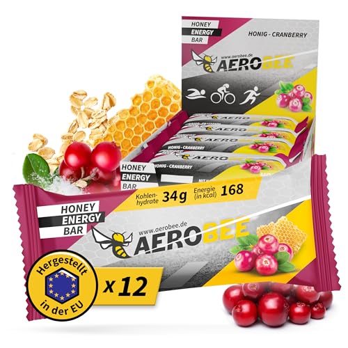 AEROBEE Energieriegel Probierpaket - 4 leckere Sorten ohne Zucker für Wandernahrung & als Mahlzeitenersatz