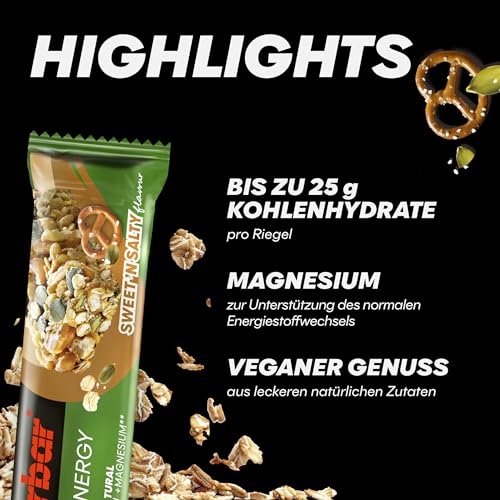 Powerbar - Natürlicher Energieriegel - Erdbeere Cranberry - 18x40g - Vegane Kohlenhydrate mit Magnesium - Palmölfrei für