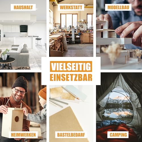 KRAFTPROTZ Sekundenkleber flüssig – 50g Superkleber für Holz, Glas, Metall – wasserfest & hitzebeständig, ideal für präz