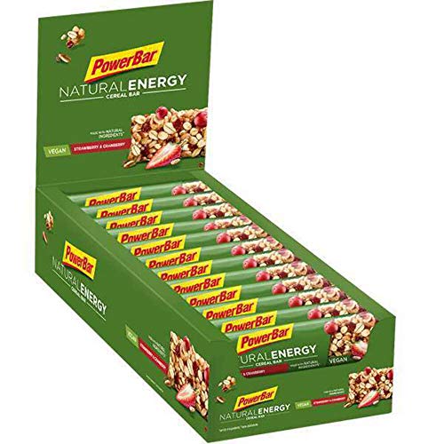 Powerbar - Natürlicher Energieriegel - Erdbeere Cranberry - 18x40g - Vegane Kohlenhydrate mit Magnesium - Palmölfrei für