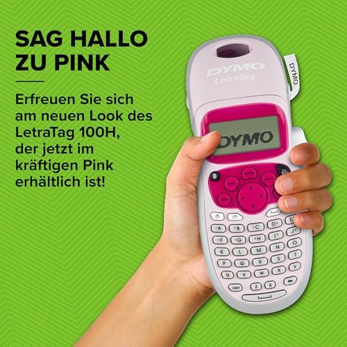 DYMO LetraTag LT-100H Etikettendrucker | Tragbares Handgerät mit ABC-Tastatur | Perfekt für Büro & Zuhause