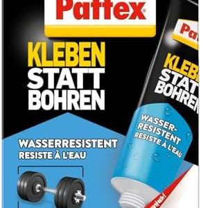 Pattex Montagekleber - Wasserresistent, Kraftkleber für innen & außen, Hochfester Baukleber, 1 x 142g