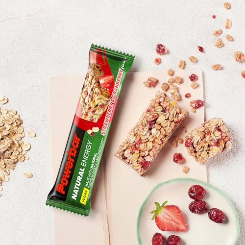 Powerbar - Natürlicher Energieriegel - Erdbeere Cranberry - 18x40g - Vegane Kohlenhydrate mit Magnesium - Palmölfrei für