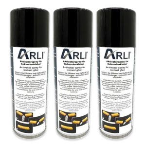 ARLI Aktivator Spray – Aushärtungsbeschleuniger für Sekundenkleber, blitzschnell & effektiv, 3x 200ml für perfekte Repar