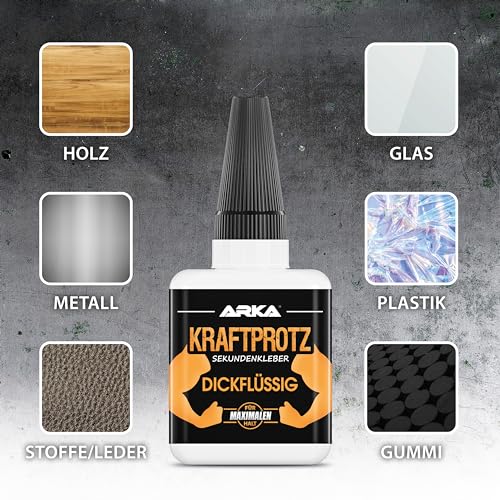 KRAFTPROTZ Sekundenkleber extra stark 3x50g | Anti-Austrocknungs-Spitze | Universell für Kunststoff, Holz, Metall & mehr