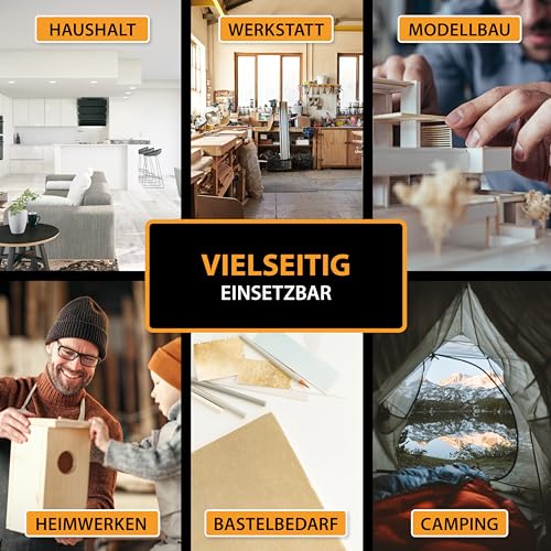 KRAFTPROTZ Sekundenkleber flüssig – 50g Superkleber für Holz, Glas, Metall – wasserfest & hitzebeständig, ideal für präz