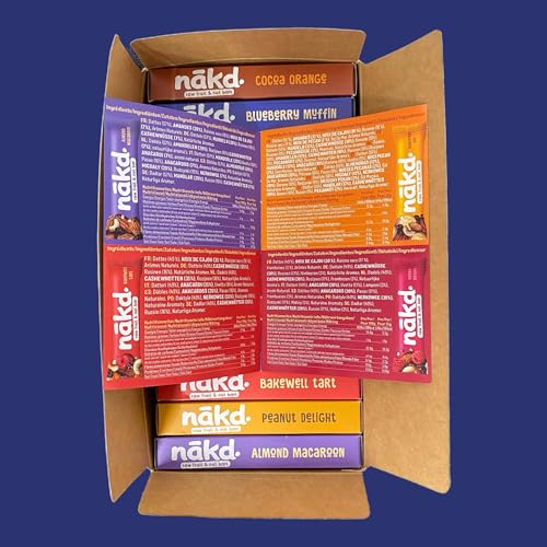 Nakd Riegel - Gesunde Frucht- und Nuss-Snacks für Erwachsene & Kinder, vegan, glutenfrei, ideal für Frühstück (24 Stück)
