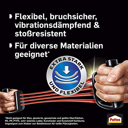 Pattex Sekundenkleber Ultra Gel – Extra starker, flexibler Superkleber für Gummi, Leder & Holz, 10g