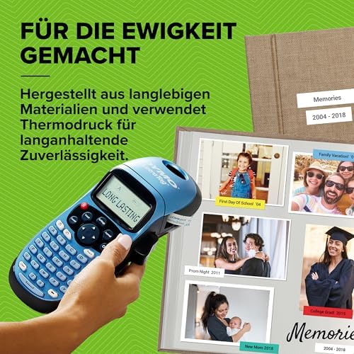 DYMO LetraTag LT-100H Etikettendrucker | Tragbares Handgerät mit ABC-Tastatur | Perfekt für Büro & Zuhause