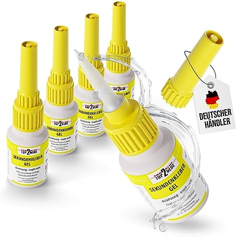 Sekundenkleber GEL - Extra starker, wasserfester & hitzebeständiger Superkleber für plastik, keramik, holz im Haushalt
