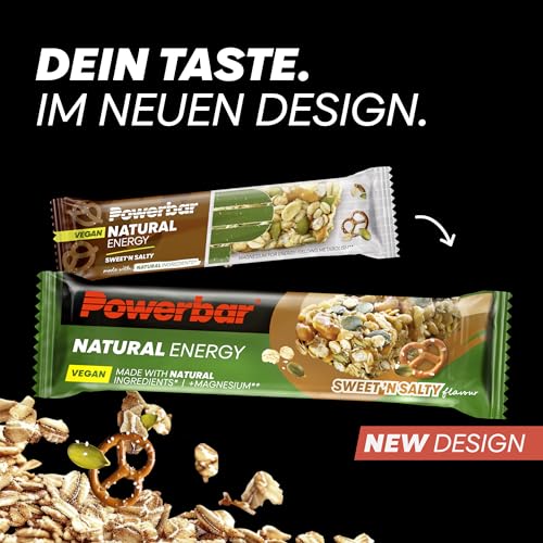 Powerbar - Natürlicher Energieriegel - Erdbeere Cranberry - 18x40g - Vegane Kohlenhydrate mit Magnesium - Palmölfrei für