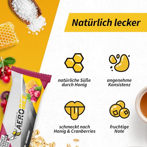 AEROBEE Energieriegel Probierpaket - 4 leckere Sorten ohne Zucker für Wandernahrung & als Mahlzeitenersatz