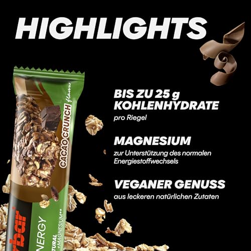 Powerbar - Natürlicher Energieriegel - Erdbeere Cranberry - 18x40g - Vegane Kohlenhydrate mit Magnesium - Palmölfrei für