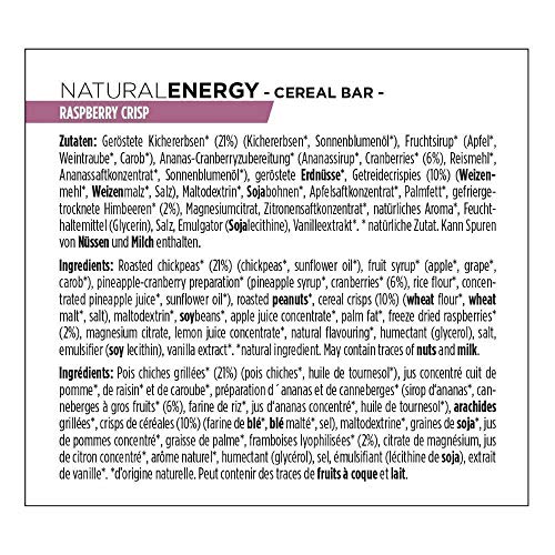 Powerbar - Natürlicher Energieriegel - Erdbeere Cranberry - 18x40g - Vegane Kohlenhydrate mit Magnesium - Palmölfrei für