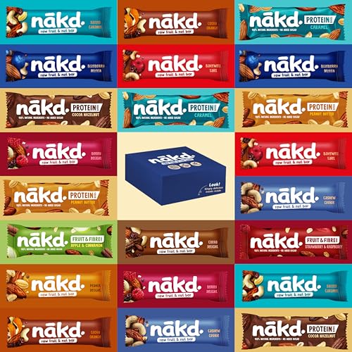 Nakd Riegel - Gesunde Frucht- und Nuss-Snacks für Erwachsene & Kinder, vegan, glutenfrei, ideal für Frühstück (24 Stück)